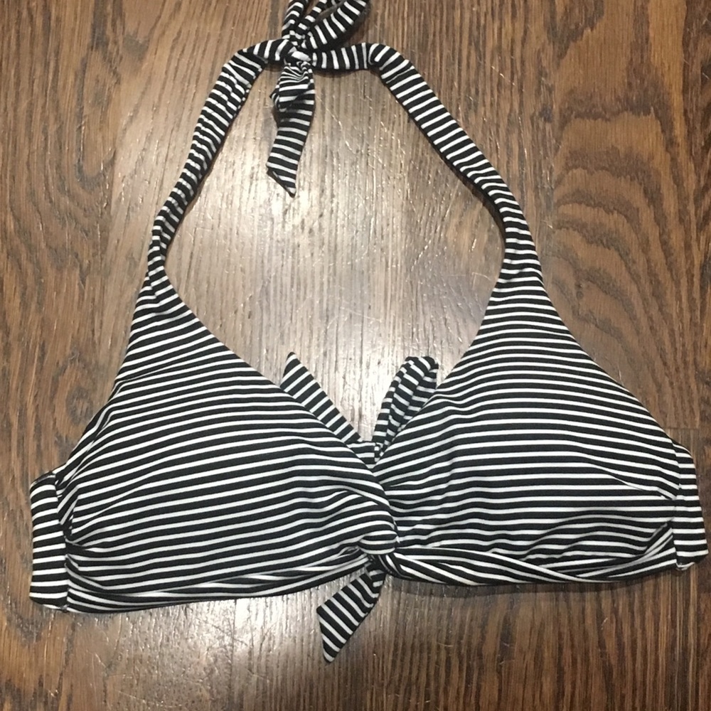 Stripe Halter Swim Top
